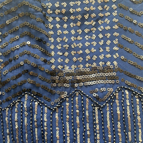 Blue and silver sequin skirt - Picture 2 of 3